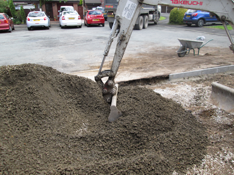 Existing surface being removed
