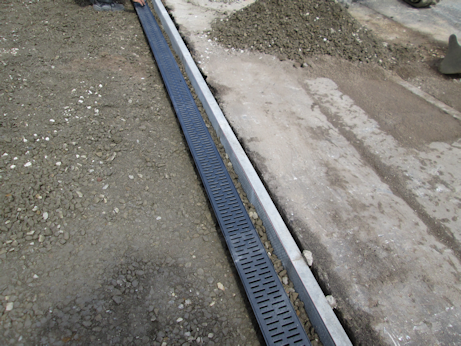 Hardcore sub-base being installed