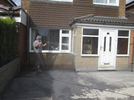 Crack-control cuts being installed