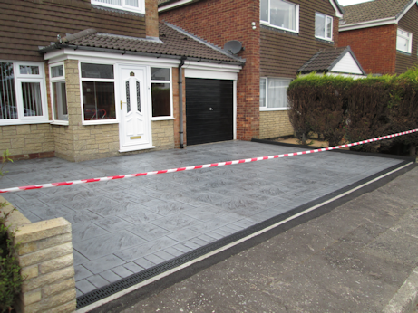Completed sealed driveway
