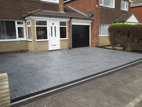 Finished driveway protected after sealing