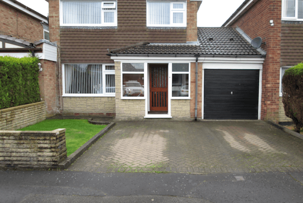 Driveway before the work was completed